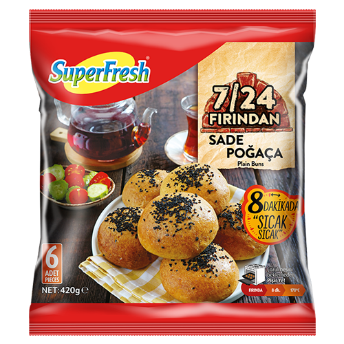 SuperFresh 7/24 Fırından Sade Poğaça