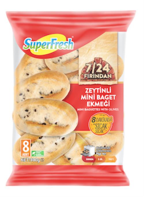 SuperFresh Zeytinli Mini Baget Ekmeği