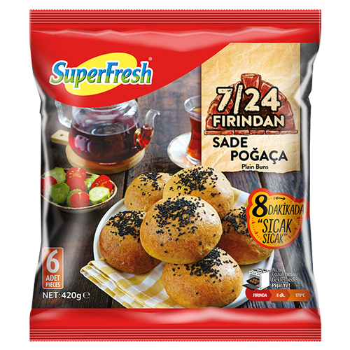 SuperFresh 7/24 Fırından Sade Poğaça