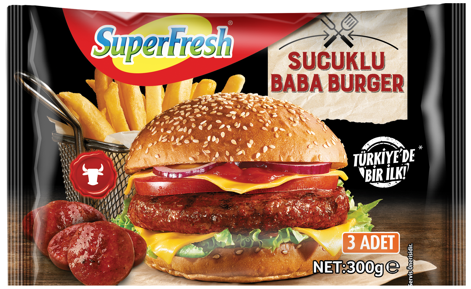 SuperFresh Sucuklu Dana Baba Burger