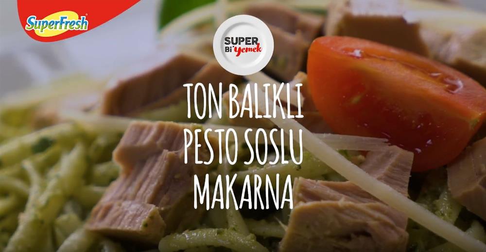 Ton balıklı pesto soslu makarna