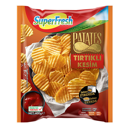 SuperFresh Patates Cipsi Tırtıklı Kesim