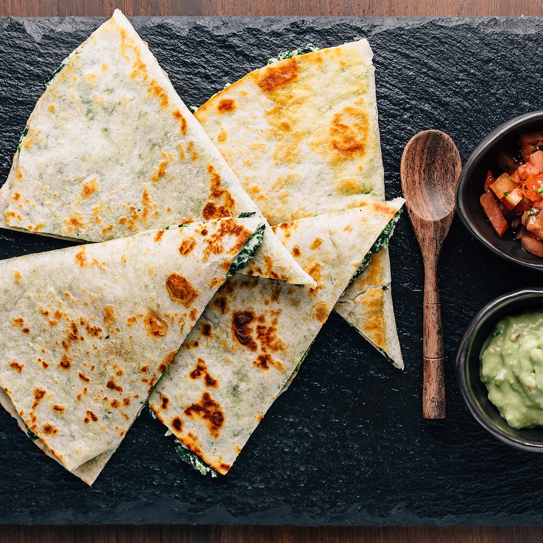 Yumurtalı Ispanaklı Quesadilla